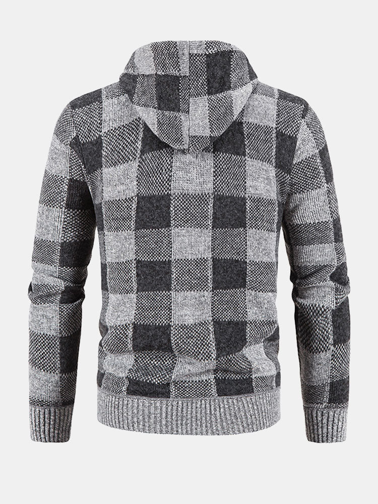 George -  Checkered Zip-Up Hoodie