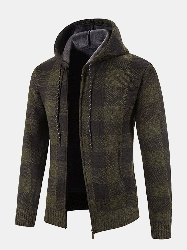 George -  Checkered Zip-Up Hoodie
